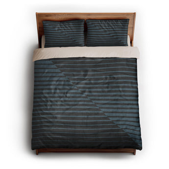 Euclid Black & Slate queen - microfiber - Natural Backing
