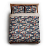Tribal Fish queen - microfiber - Natural Backing