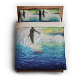 Hawaii Surfer by Charles Bartlett queen - microfiber - Natural Backing