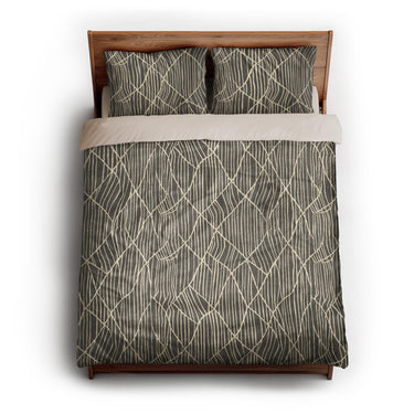 Paxton Black Taupe queen - microfiber - Natural Backing