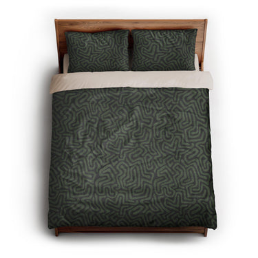 Kiva Green queen - microfiber - Natural Backing