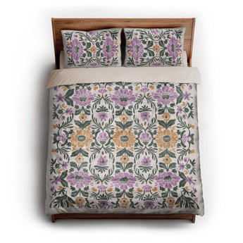Corriana Green & Purple queen - microfiber - Natural Backing