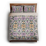 Corriana Green & Purple queen - microfiber - Natural Backing