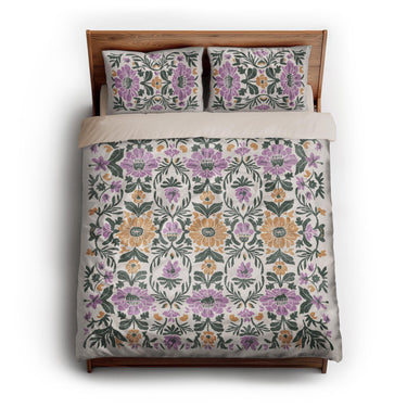 Corriana Green & Purple queen - microfiber - Natural Backing