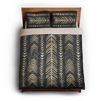 Yokanna Navy & Ivory queen - microfiber - Natural Backing