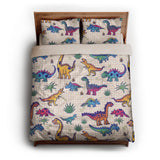 Doodle Dinos queen - microfiber - Natural Backing