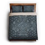 Durand Navy Blue queen - microfiber - Natural Backing