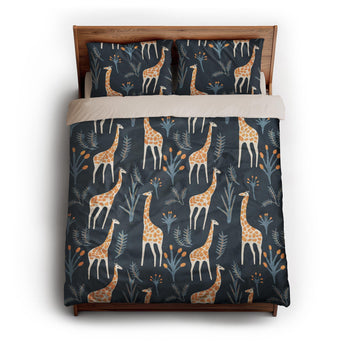 Safari Giraffes queen - microfiber - Natural Backing