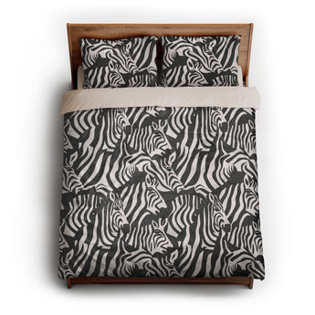Dazzle of Zebras queen - microfiber - Natural Backing