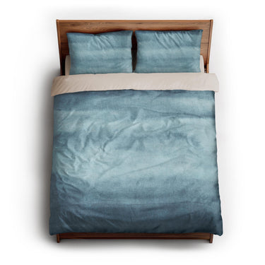 Jacinda Watercolor Blue Ombre queen - microfiber - Natural Backing