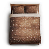 Deer Hide Print queen - microfiber - Natural Backing