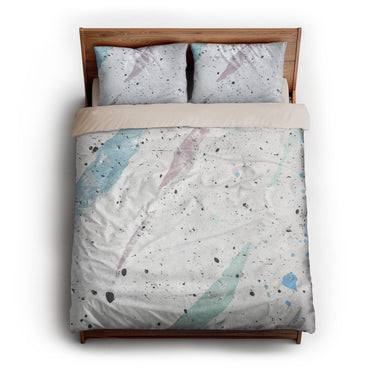 Stephanie Cool Splatter queen - microfiber - Natural Backing