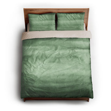 Jacinda Watercolor Green Ombre queen - microfiber - Natural Backing