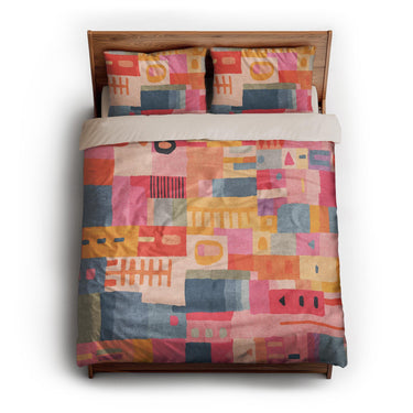 Velma Multicolor queen - microfiber - Natural Backing