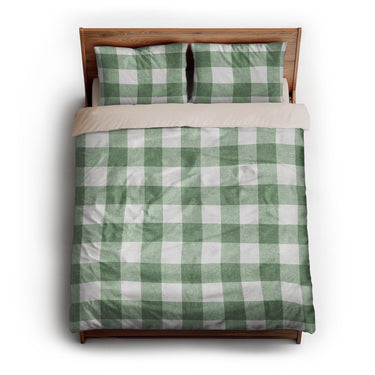 Buffalo Plaid Kelly Green queen - microfiber - Natural Backing