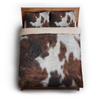 Cowhide Print queen - microfiber - Natural Backing