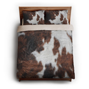 Cowhide Print queen - microfiber - Natural Backing