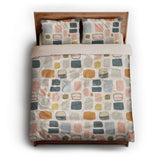 Calliope Ivory Multicolor queen - microfiber - Natural Backing