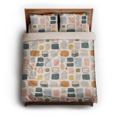 Calliope Ivory Multicolor queen - microfiber - Natural Backing
