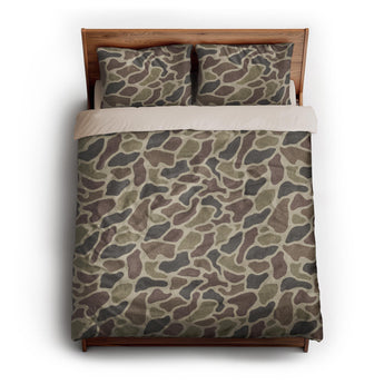 Duck Camo Brown queen - microfiber - Natural Backing