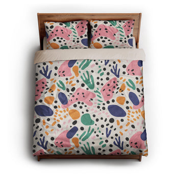 Camille Multicolor queen - microfiber - Natural Backing