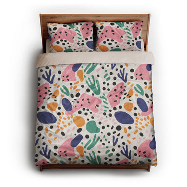 Camille Multicolor queen - microfiber - Natural Backing