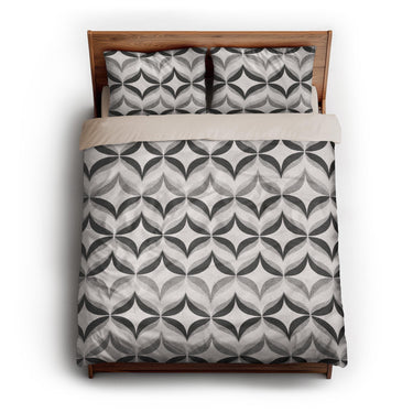 Jasper Greyscale queen - microfiber - Natural Backing