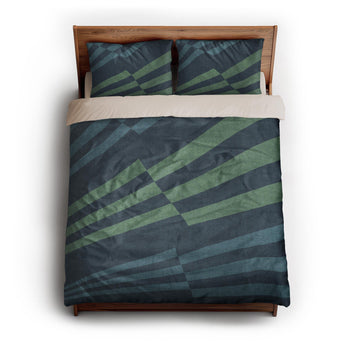 Prisma Blue & Green queen - microfiber - Natural Backing