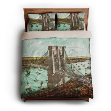 Brooklyn Bridge queen - microfiber - Natural Backing