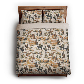 Desert Cowboys queen - microfiber - Natural Backing