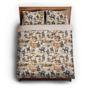 Desert Cowboys queen - microfiber - Natural Backing