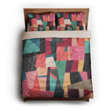 Baxter Pink Multicolor queen - microfiber - Natural Backing