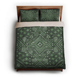 Durand Forest Green queen - microfiber - Natural Backing