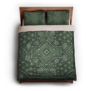 Durand Forest Green queen - microfiber - Natural Backing