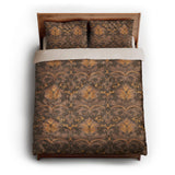 Agnes Umber Brown queen - microfiber - Natural Backing
