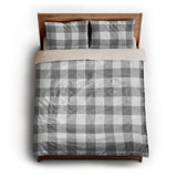 Buffalo Plaid Light Grey queen - microfiber - Natural Backing