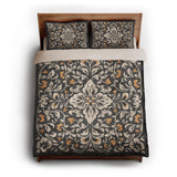 Annette Vintage Black & Yellow queen - microfiber - Natural Backing