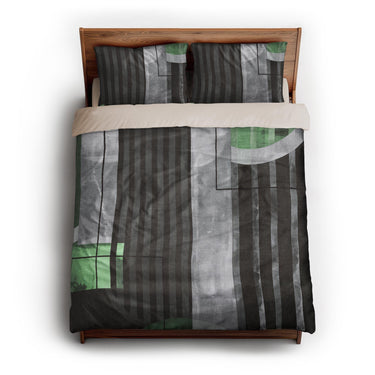 Gordian Dark Green queen - microfiber - Natural Backing