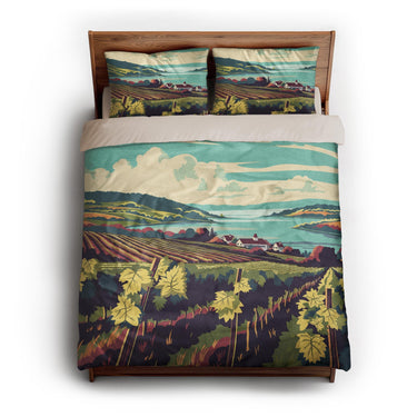 Finger Lakes Vineyard queen - microfiber - Natural Backing