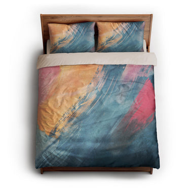 Eloise Blue & Pink queen - microfiber - Natural Backing