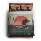 Sunset Loon queen - microfiber - Natural Backing