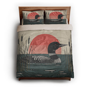 Sunset Loon queen - microfiber - Natural Backing