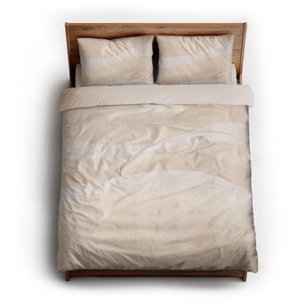 Sinuous Ivory Monochrome queen - microfiber - Natural Backing