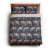 Tribal Prawns queen - microfiber - Natural Backing