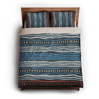 Delsin Blue & Black queen - microfiber - Natural Backing