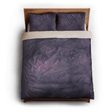 Andromeda Watercolor Purple & Blue queen - microfiber - Natural Backing