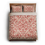 Floranna Ivory & Red queen - microfiber - Natural Backing