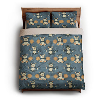 Musical Chimps queen - microfiber - Natural Backing