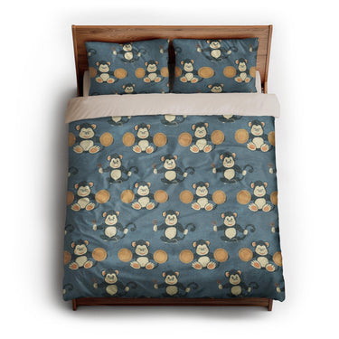 Musical Chimps queen - microfiber - Natural Backing