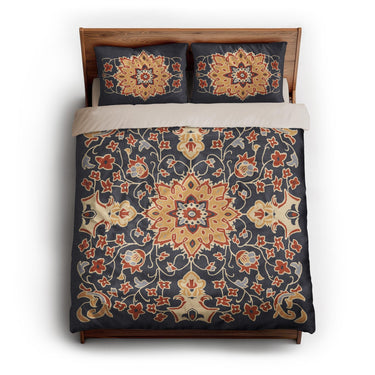 Baldwin Navy & Red queen - microfiber - Natural Backing
